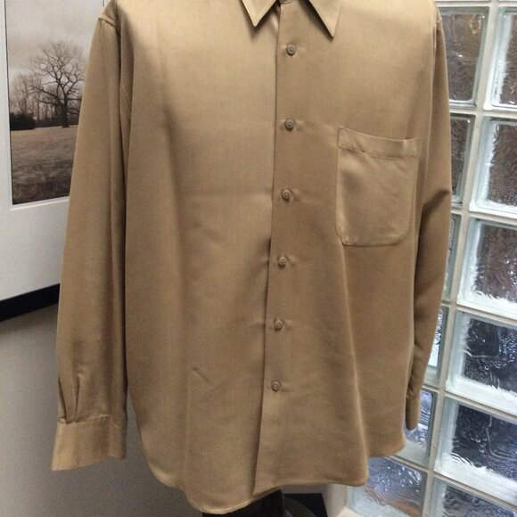J FERRAR Men's Long Sleeve Dress Shirt Size XL, Like New, Gorgeous Fabric - Picture 2 of 2